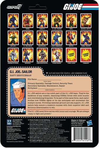 Super7 - G.I. Joe ReAction Figures Wave 2 - Blueshirt Beard (Dk Brown)
