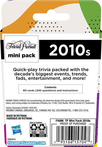 Hasbro Gaming - Trivial Pursuit 2010s Mini Pack