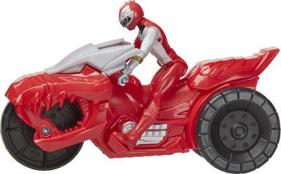 Hasbro Collectibles - Power Rangers Rip N Go T-Rex Battle Rider and Dino Fury Red Ranger