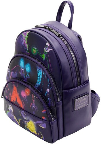 Loungefly Disney: Villains Triple Pocket Glow in the Dark Mini Backpack