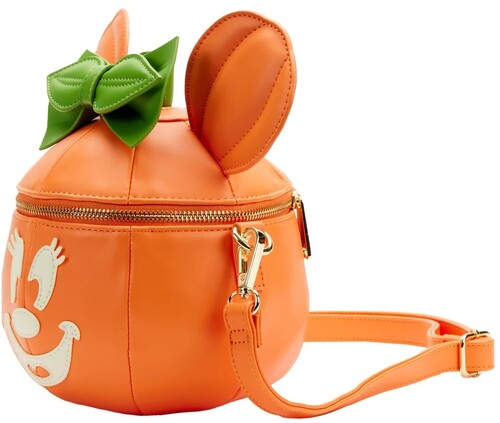 Loungefly Disney: Glow Face Pumpkin Minnie Figural Cross Body Bag