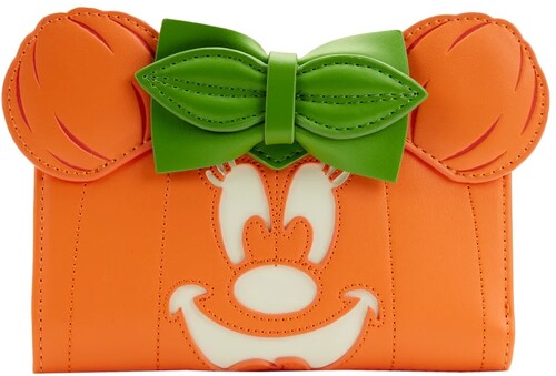 Loungefly Disney: Glow Face Pumpkin Minnie Flap Wallet