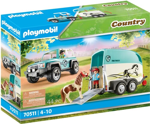 Playmobil - Country, Car with Pony Trailer