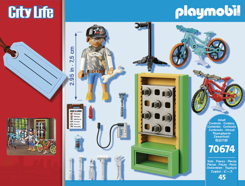 Playmobil - City Life, Bike Workshop Gift Set