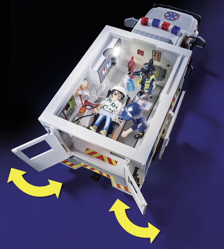 Playmobil - City Action, Rescue Vehicles Ambulance with Lights and Sound