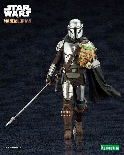 Kotobukiya - Star Wars: The Mandalorian - ARTFX+ Mandalorian & Grogu with Beskar Staff