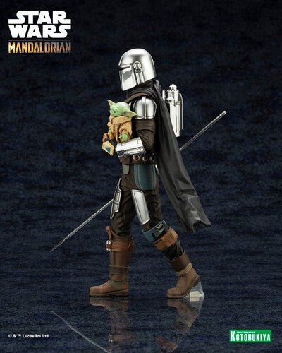 Kotobukiya - Star Wars: The Mandalorian - ARTFX+ Mandalorian & Grogu with Beskar Staff