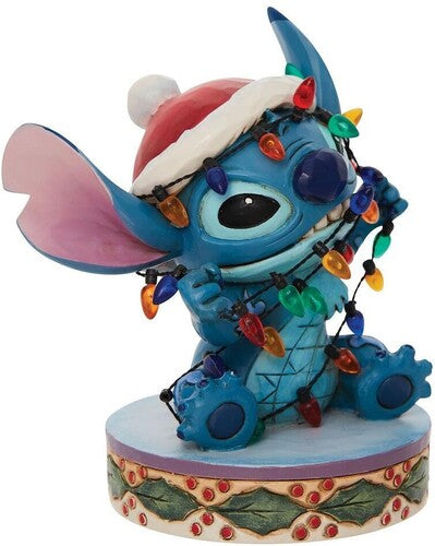 Enesco - Disney Traditions Stitch Wrapped in Xmas Lights 4.5 Figure