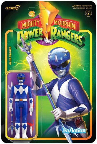 Super7 - Mighty Morphin Power Rangers ReAction Figure Wave 3 - Blue Ranger