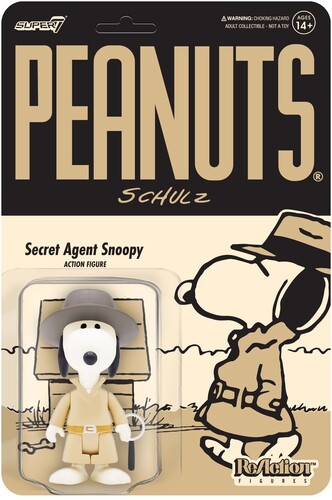 Super7 - Peanuts ReAction Figure Wave 5 - Secret Agent Snoopy