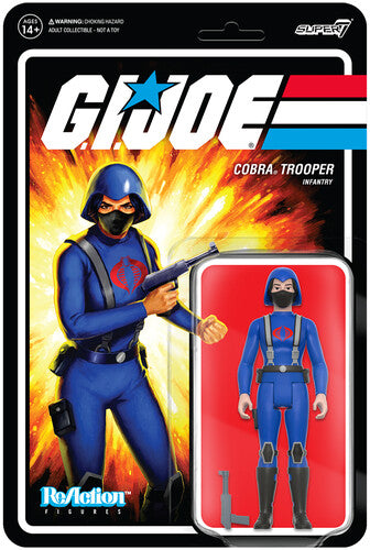 Super7 - G.I. Joe Reaction Wave 4 - Cobra Female Trooper Short Black Hair (Pink)