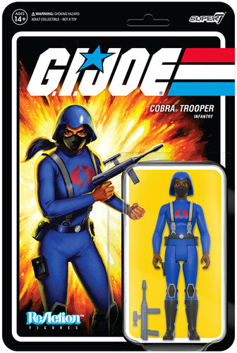 Super7 - G.I. Joe Reaction Wave 4 - Cobra Female Trooper Short Black Hair (Brown)