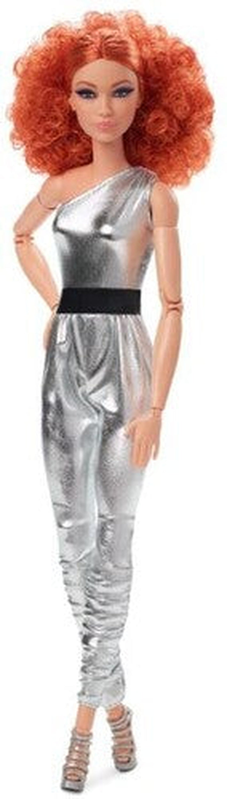 Mattel - Barbie Looks Doll with Silver Jumper and Curly Red Hair