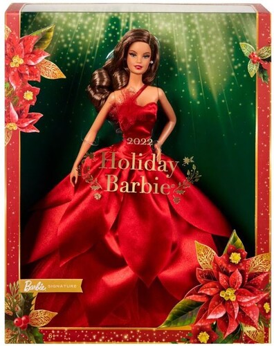 Mattel - 2022 Barbie Holiday Doll, Brunette
