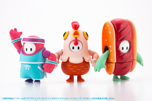 Kotobukiya - Fall Guys Action Figure Pack 03: Mint Chocolate / Hot Dog Costume
