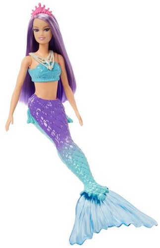 Mattel - Barbie Dreamtopia Mermaid with Blue Top, Purple Hair