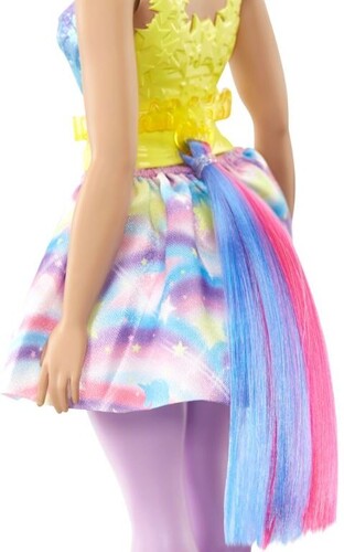 Mattel - Barbie Dreamtopia Unicorn with Blue Horn, Blue and Purple Hair, Curvy