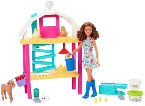Mattel - Barbie I Can Be Hatch & Gather Egg Farm Playset, Brunette