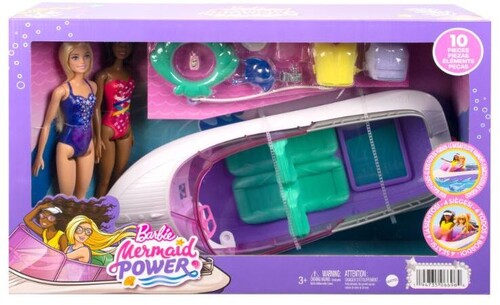 Mattel - Barbie Mermaid Power Boat Playset with Dolls