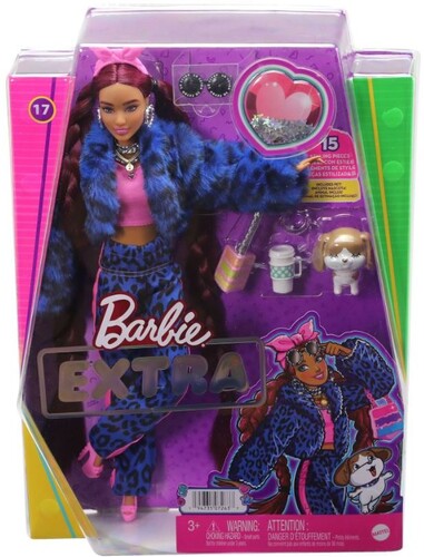 Mattel - Barbie Extra Doll with Blue Leopard Track Suit
