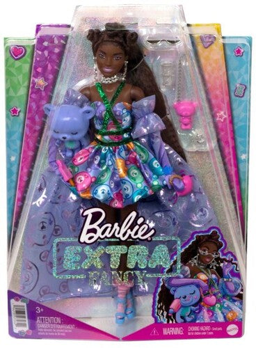Mattel - Barbie Extra Fancy Doll with Teddy Bears Pattern, African American