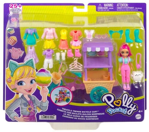 Mattel - Polly Pocket Treats & Trends Bicycle Cart