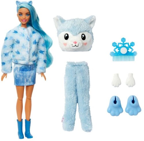 Mattel - Barbie Cutie Reveal Doll Winter Sparkle Husky