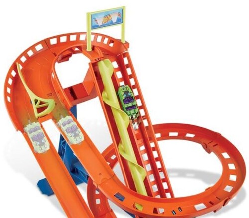Mattel - Hot Wheels City Motorized Roller Coaster Rally with 5 Die Cast Cars