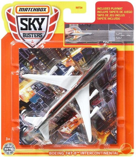 Mattel - Matchbox Skybusters Boeing 747-8 Intercontinental, Includes Playmat