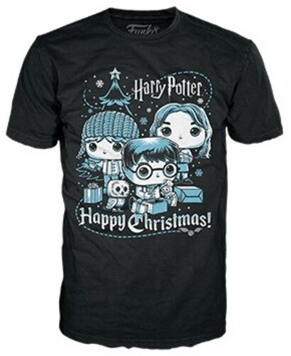 FUNKO BOXED TEE: Harry Potter Holiday - Ron, Hermione, Harry - L