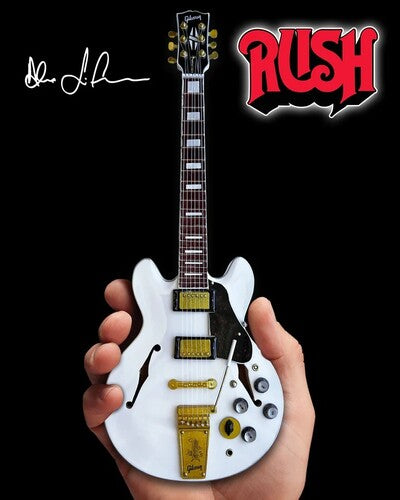 Rush Alex Lifeson Gibson ES-355 Alpine White Mini Guitar Replica Collectible