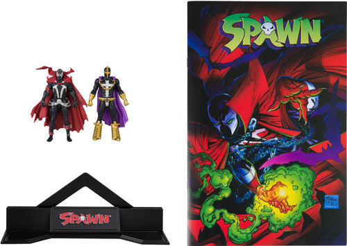 McFarlane Toys - Page Punchers - Spawn 3" Figure With Comic 2Pk - Wave 1 - Spawn And Anti-Spawn (Spawn #1)