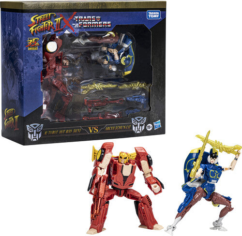 Hasbro Collectibles - Transformers Collaborative: Street Fighter II Mash-Up, Autobot Hot Rod [Ken] vs. Arcee [Chun-Li]