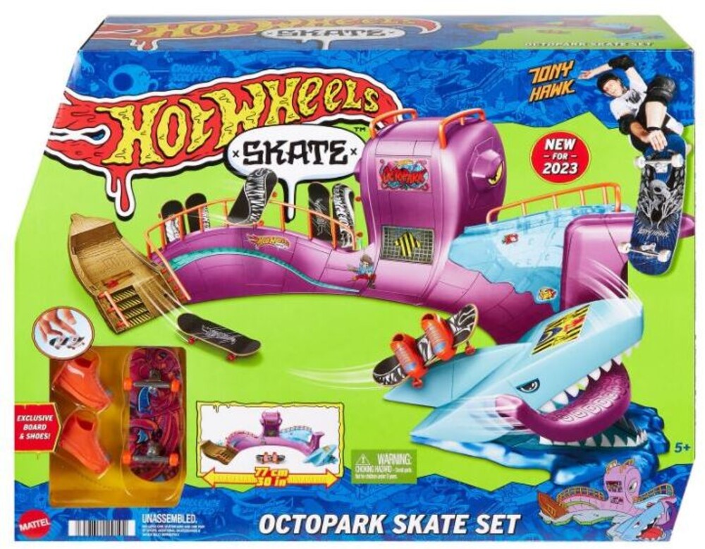 Mattel - Hot Wheels Skate Tony Hawk Moment Octopus Skate Set, Fingerboard and Shoes