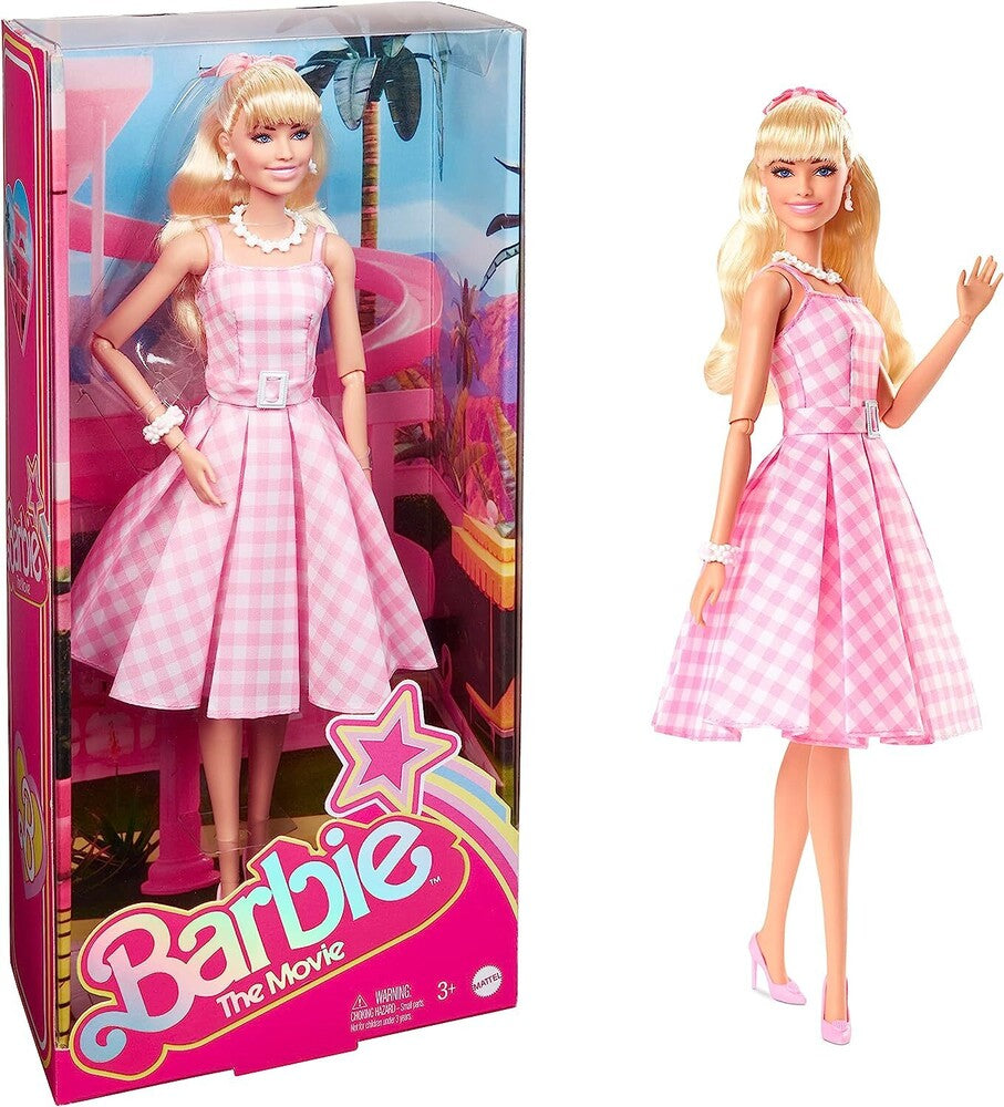 Mattel - Barbie The Movie Margot Robbie as Barbie, Wearing Pink and White Gingham Dress