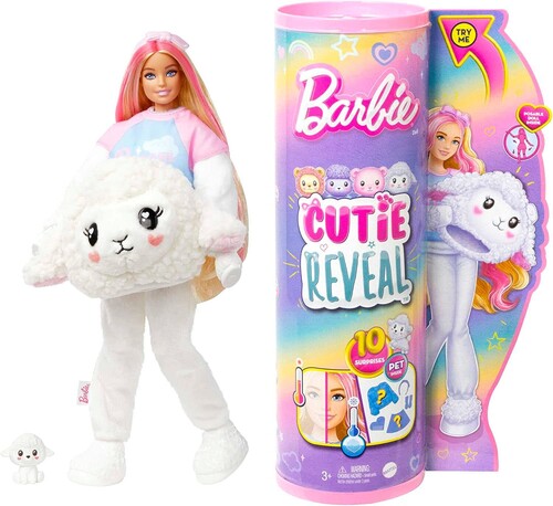 Mattel - Barbie Cutie Reveal Cozy Series Barbie with Lamb