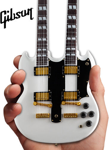 Don Felder Eagles Gibson SG EDS-1275 Double-neck White Mini Guitar Replica Collectible