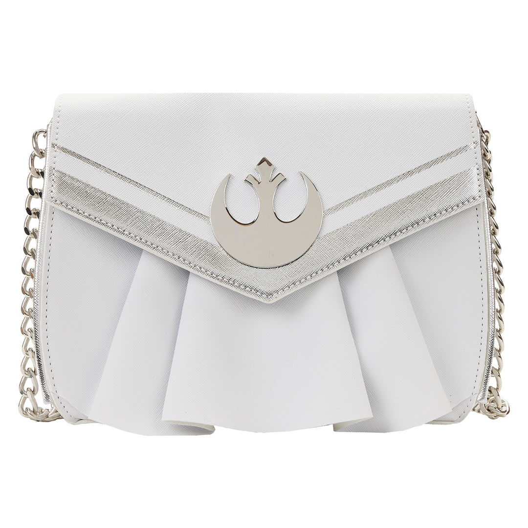 Loungefly Star Wars: Princess Leia White Cosplay Chain Strap Cross Body Bag