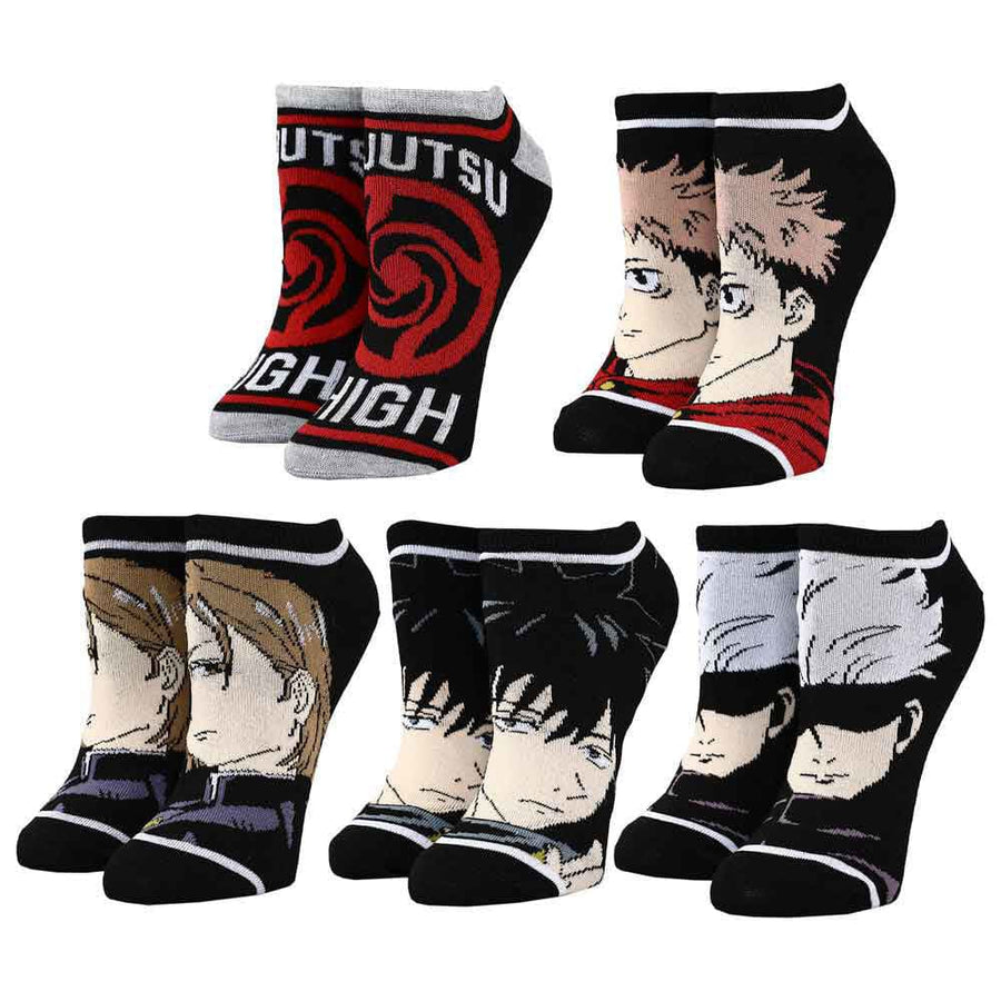 Jujutsu Kaisen Character 5 Pair Ankle Socks - Socks