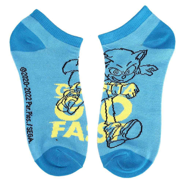 Sonic The Hedgehog 2 Logo 5 Pair Ankle Socks - Socks