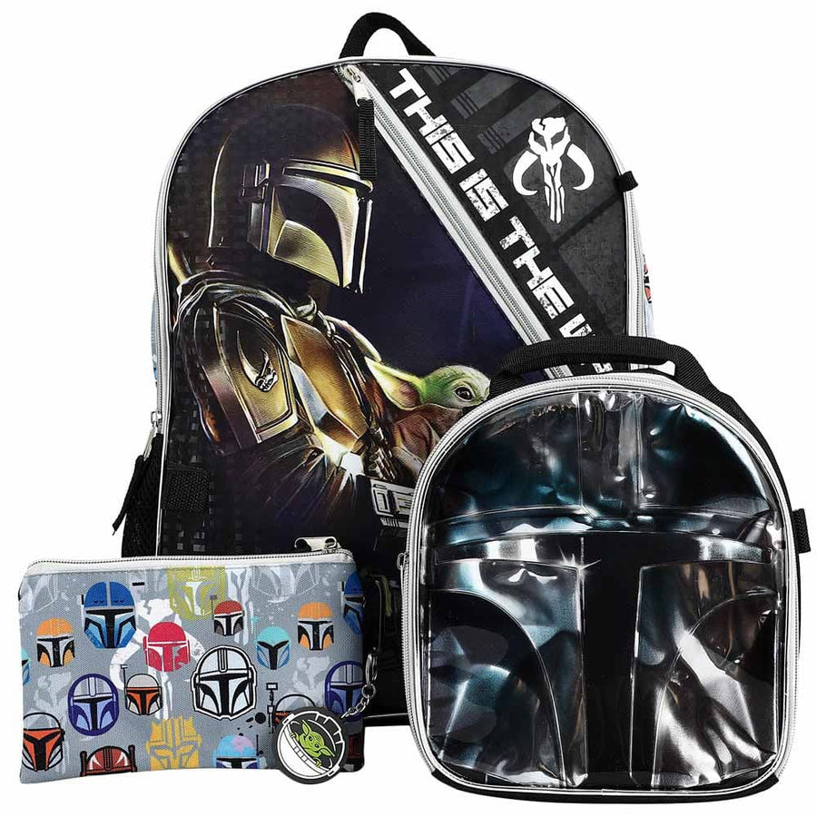 16 Star Wars The Mandalorian Backpack (5 Piece Set) -