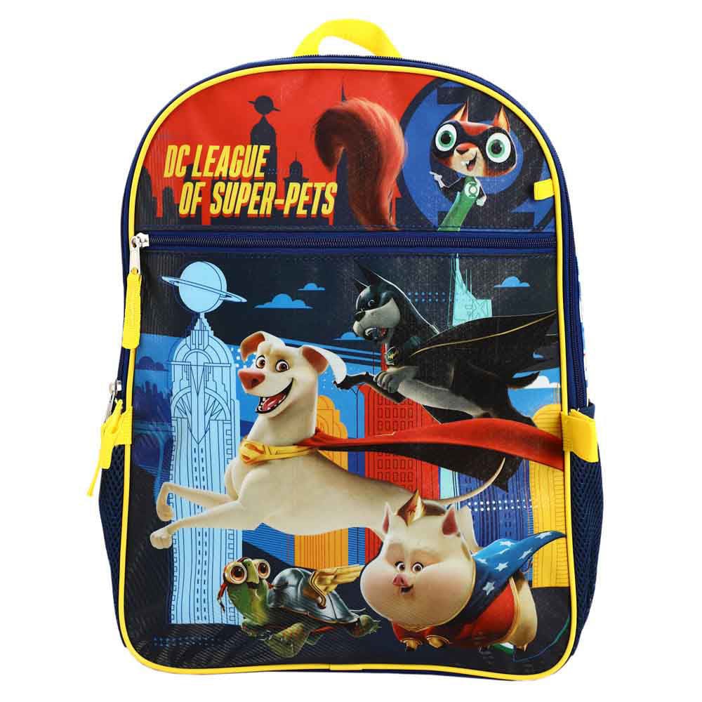 DC Comics League Of Super-Pets Youth Backpack (5 Piece Set) 