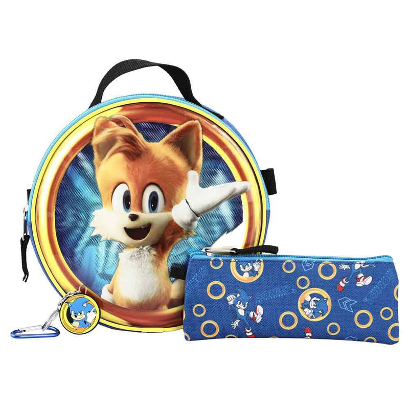 16 Sonic The Hedgehog 2 Logo Backpack (5 Piece Set) -