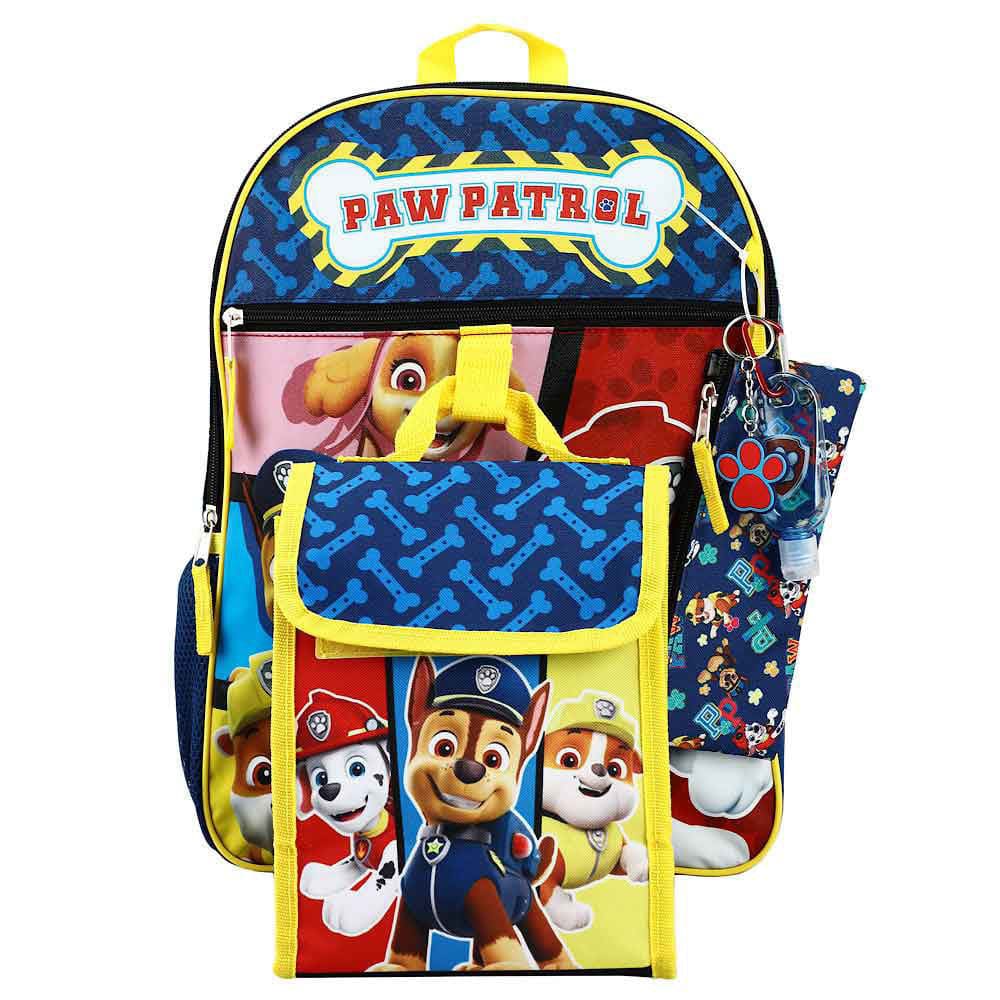 16 Paw Patrol 6 Pc Backpack Set - Backpacks