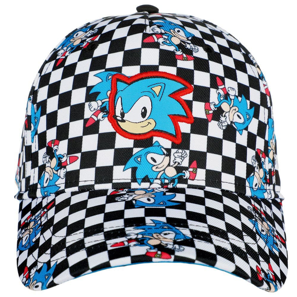 Sonic Checkered Youth Curved Bill Snapback - Youth Hats