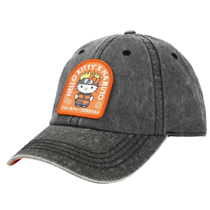 Sanrio X Naruto Embroidered Patch Pigment Dye Hat - Clothing