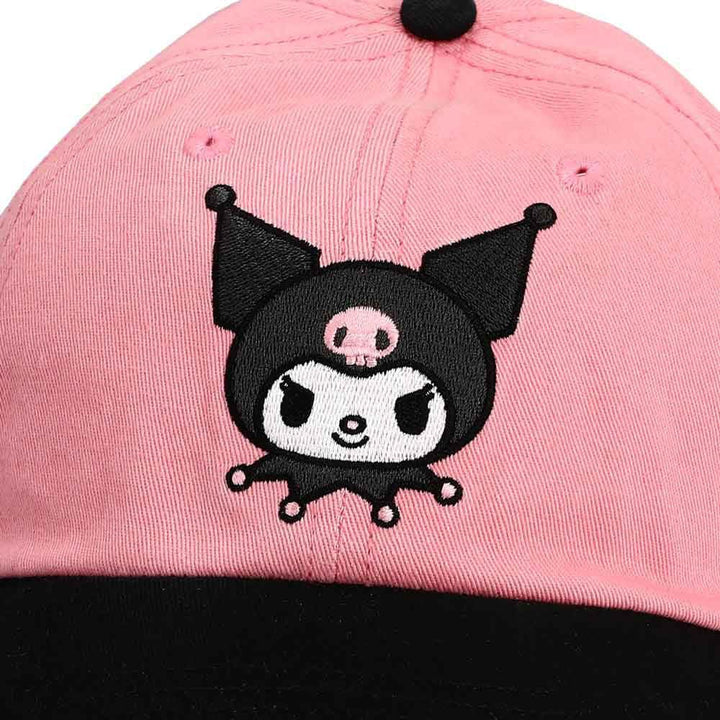 Kuromi Embroidered Contrast Bill Hat - Clothing - Hats 