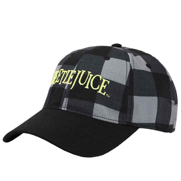 Beetlejuice Logo Embroidered Twill Plaid Hat - Clothing - 