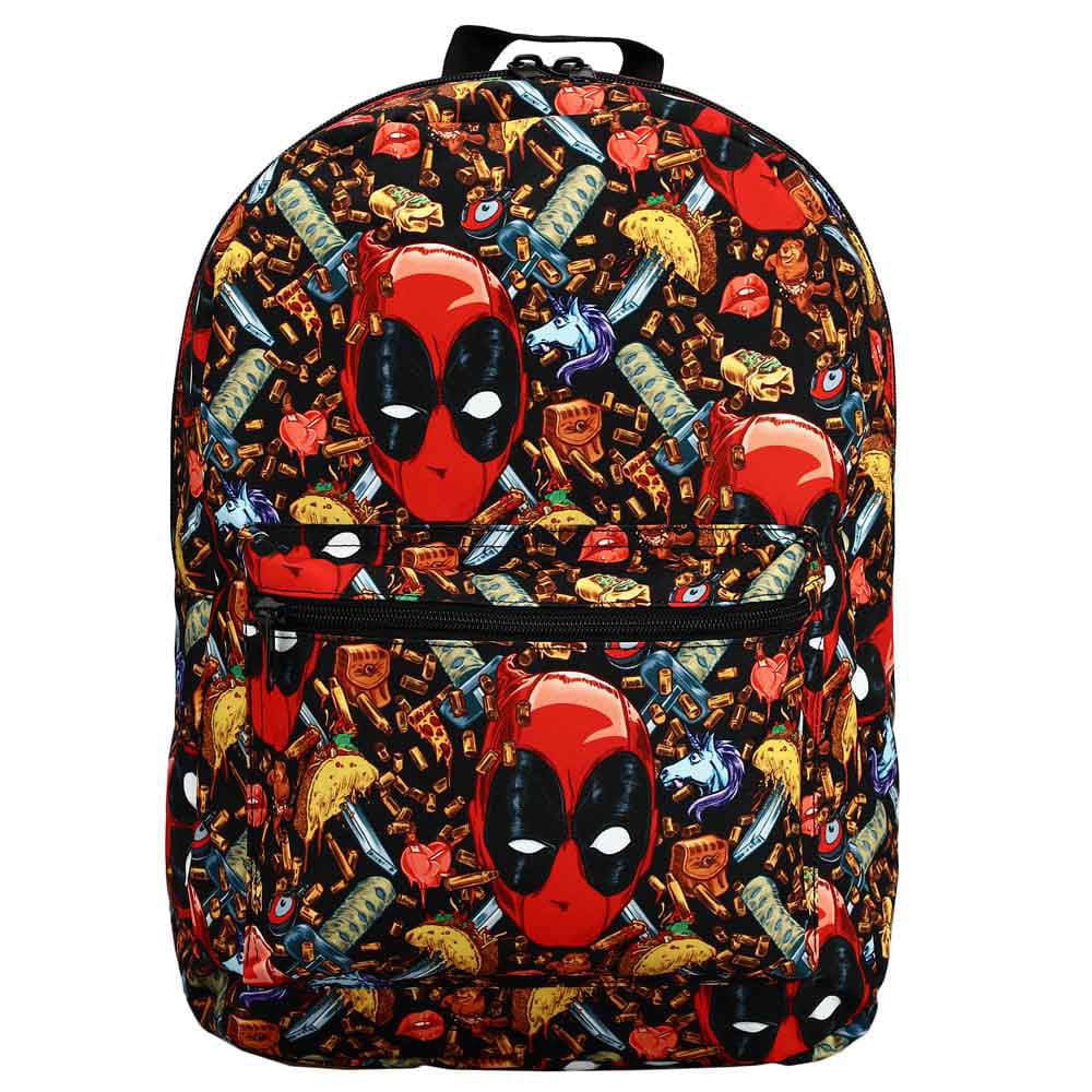 17 Marvel Deadpool Junk Food Aop Backpack - Backpacks