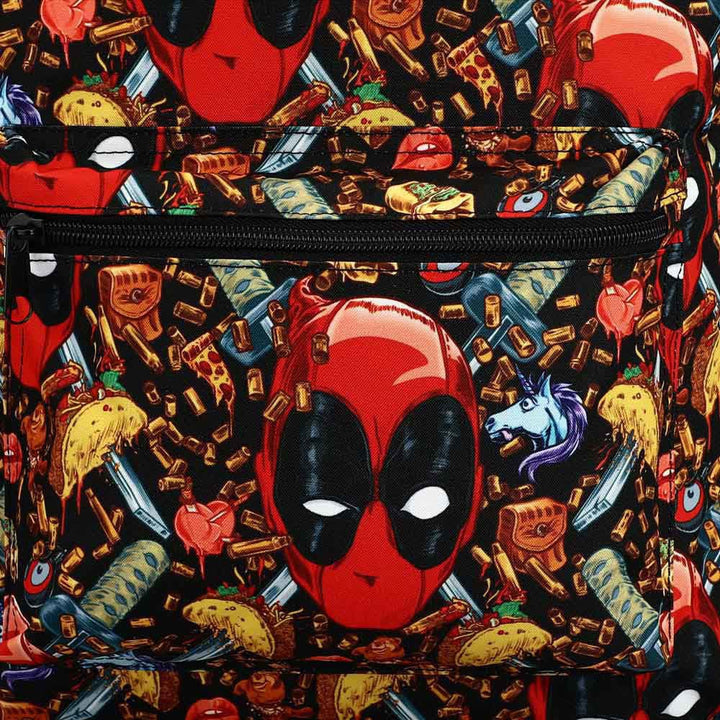 17 Marvel Deadpool Junk Food Aop Backpack - Backpacks